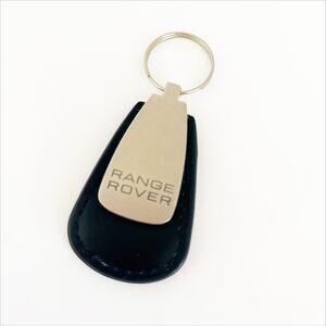 RANGE ROVER Teardrop Key Fob Original Vintage Leather Chrome Metal
